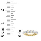 3CTW Round Shaped Lab Grown Diamond (F/VS) Seven Stone Band Ring in 14K Gold