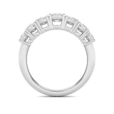 2CTW Oval Shaped Lab Grown Diamond (F/VS) Seven Stone Band Ring in 14K Gold