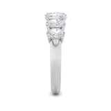 2CTW Oval Shaped Lab Grown Diamond (F/VS) Seven Stone Band Ring in 14K Gold