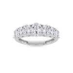 2CTW Oval Shaped Lab Grown Diamond (G/VS) Seven Stone Band Ring in 14K Gold