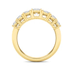 2CTW Oval Shaped Lab Grown Diamond (F/VS) Seven Stone Band Ring in 14K Gold