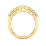 2CTW Oval Shaped Lab Grown Diamond (F/VS) Seven Stone Band Ring in 14K Gold