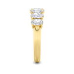 2CTW Oval Shaped Lab Grown Diamond (F/VS) Seven Stone Band Ring in 14K Gold