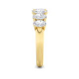 2CTW Oval Shaped Lab Grown Diamond (F/VS) Seven Stone Band Ring in 14K Gold