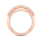 2CTW Oval Shaped Lab Grown Diamond (G/VS) Seven Stone Band Ring in 14K Gold