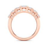 2CTW Oval Shaped Lab Grown Diamond (G/VS) Seven Stone Band Ring in 14K Gold