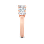 2CTW Oval Shaped Lab Grown Diamond (G/VS) Seven Stone Band Ring in 14K Gold