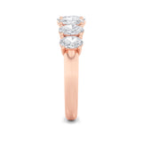 2CTW Oval Shaped Lab Grown Diamond (G/VS) Seven Stone Band Ring in 14K Gold