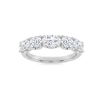 2CTW Oval Shaped Lab Grown Diamond (F/VVS) Five Stone Band Ring in 14K Gold