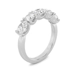 2CTW Oval Shaped Lab Grown Diamond (F/VVS) Five Stone Band Ring in 14K Gold