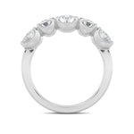 2CTW Oval Shaped Lab Grown Diamond (F/VVS) Five Stone Band Ring in 14K Gold