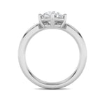 1.5CTW Round Shaped Lab Grown Diamond (G/VS) Chevron Solitaire Engagement Ring in 14K Gold