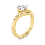 1.5CTW Round Shaped Lab Grown Diamond (G/VS) Chevron Solitaire Engagement Ring in 14K Gold