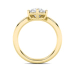 1.5CTW Round Shaped Lab Grown Diamond (G/VS) Chevron Solitaire Engagement Ring in 14K Gold