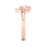 1.5CTW Round Shaped Lab Grown Diamond (G/VS) Chevron Solitaire Engagement Ring in 14K Gold