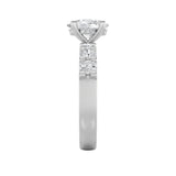 2.5CTW Oval Shaped Lab Grown Diamond (G/VS) Accented Double Halo Set of Band and Ring in 14K Gold