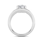 2CTW Round Shaped Lab Grown Diamond (F/VS) Accented Solitaire Fancy Engagement Ring in 14K Gold