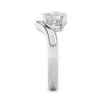 2CTW Round Shaped Lab Grown Diamond (F/VS) Accented Solitaire Fancy Engagement Ring in 14K Gold