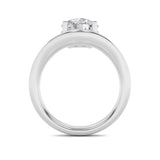 2CTW Round Shaped Lab Grown Diamond (G/VS) Accented Solitaire Fancy Engagement Ring in 14K Gold