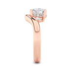 2CTW Round Shaped Lab Grown Diamond (F/VS) Accented Solitaire Fancy Engagement Ring in 14K Gold