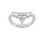 1.5CTW Pear Shaped Lab Grown Diamond (F/VS) Fancy Contour Ring in 14K Gold