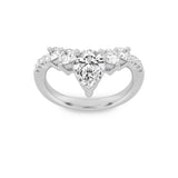 1.5CTW Pear Shaped Lab Grown Diamond (F/VS) Fancy Contour Ring in 14K Gold