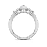 1.5CTW Pear Shaped Lab Grown Diamond (F/VS) Fancy Contour Ring in 14K Gold