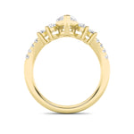 1.5CTW Pear Shaped Lab Grown Diamond (F/VS) Fancy Contour Ring in 14K Gold