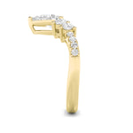 1.5CTW Pear Shaped Lab Grown Diamond (F/VS) Fancy Contour Ring in 14K Gold
