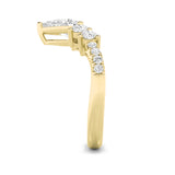 1.5CTW Pear Shaped Lab Grown Diamond (F/VS) Fancy Contour Ring in 14K Gold