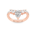 1.5CTW Pear Shaped Lab Grown Diamond (F/VS) Fancy Contour Ring in 14K Gold