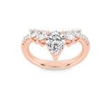 1.5CTW Pear Shaped Lab Grown Diamond (F/VS) Fancy Contour Ring in 14K Gold