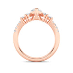 1.5CTW Pear Shaped Lab Grown Diamond (F/VS) Fancy Contour Ring in 14K Gold
