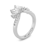 1.5CTW Marquise Shaped Lab Grown Diamond (F/VVS) Fancy Contour Ring in 14K Gold
