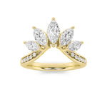 1.5CTW Marquise Shaped Lab Grown Diamond (F/VS) Fancy Contour Ring in 14K Gold