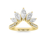 1.5CTW Marquise Shaped Lab Grown Diamond (F/VS) Fancy Contour Ring in 14K Gold