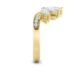 1.5CTW Marquise Shaped Lab Grown Diamond (F/VS) Fancy Contour Ring in 14K Gold
