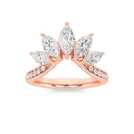 1.5CTW Marquise Shaped Lab Grown Diamond (F/VVS) Fancy Contour Ring in 14K Gold
