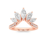 1.5CTW Marquise Shaped Lab Grown Diamond (F/VVS) Fancy Contour Ring in 14K Gold