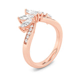 1.5CTW Marquise Shaped Lab Grown Diamond (F/VVS) Fancy Contour Ring in 14K Gold
