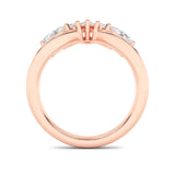 1.5CTW Marquise Shaped Lab Grown Diamond (F/VVS) Fancy Contour Ring in 14K Gold