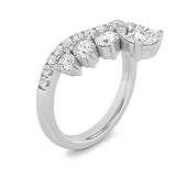 1.5CTW Pear Shaped Lab Grown Diamond (F/VS) Fancy Contour Ring in 14K Gold