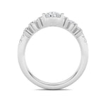 1.5CTW Pear Shaped Lab Grown Diamond (F/VS) Fancy Contour Ring in 14K Gold