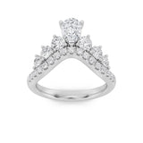 1.5CTW Pear Shaped Lab Grown Diamond (G/VS) Fancy Contour Ring in 14K Gold