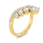 1.5CTW Pear Shaped Lab Grown Diamond (F/VS) Fancy Contour Ring in 14K Gold