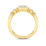 1.5CTW Pear Shaped Lab Grown Diamond (F/VS) Fancy Contour Ring in 14K Gold