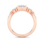 1.5CTW Pear Shaped Lab Grown Diamond (F/VS) Fancy Contour Ring in 14K Gold