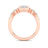 1.5CTW Pear Shaped Lab Grown Diamond (F/VS) Fancy Contour Ring in 14K Gold