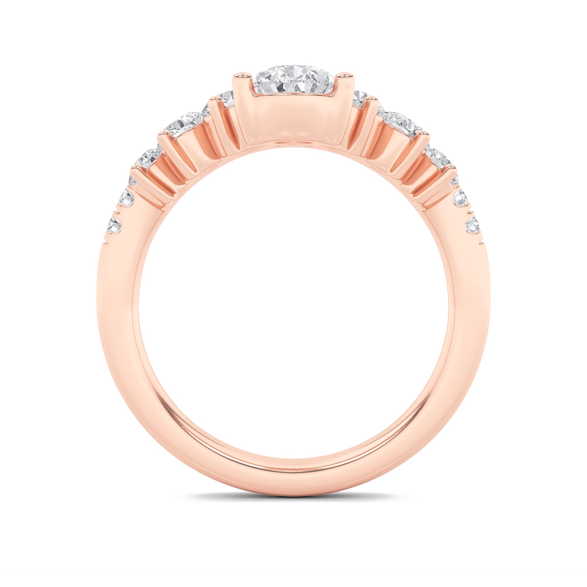 1.5CTW Pear Shaped Lab Grown Diamond (F/VS) Fancy Contour Ring in 14K Gold