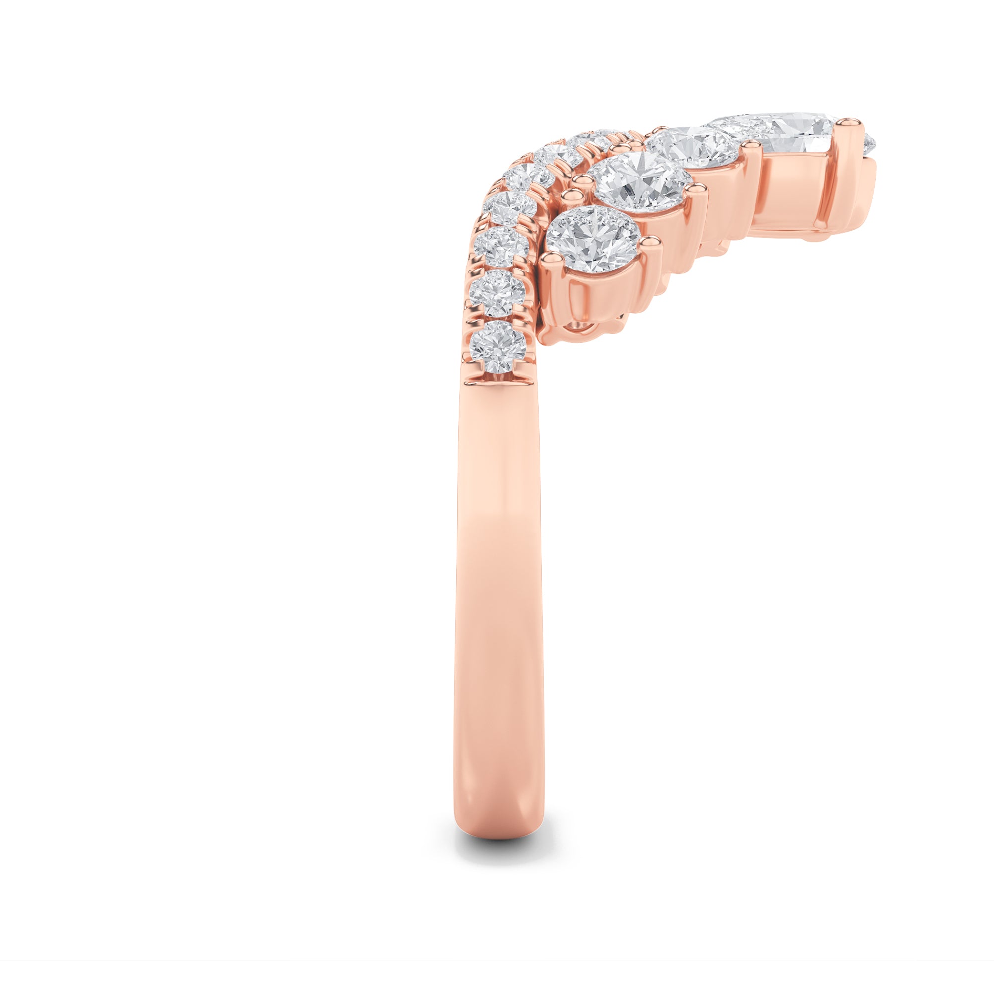 1.5CTW Pear Shaped Lab Grown Diamond (F/VS) Fancy Contour Ring in 14K Gold